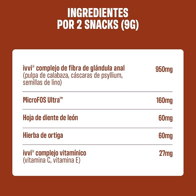 Foto 6 de 8 de ivvi Anal Gland Perros Snacks para Salud de Las Glándulas Anales, 270g