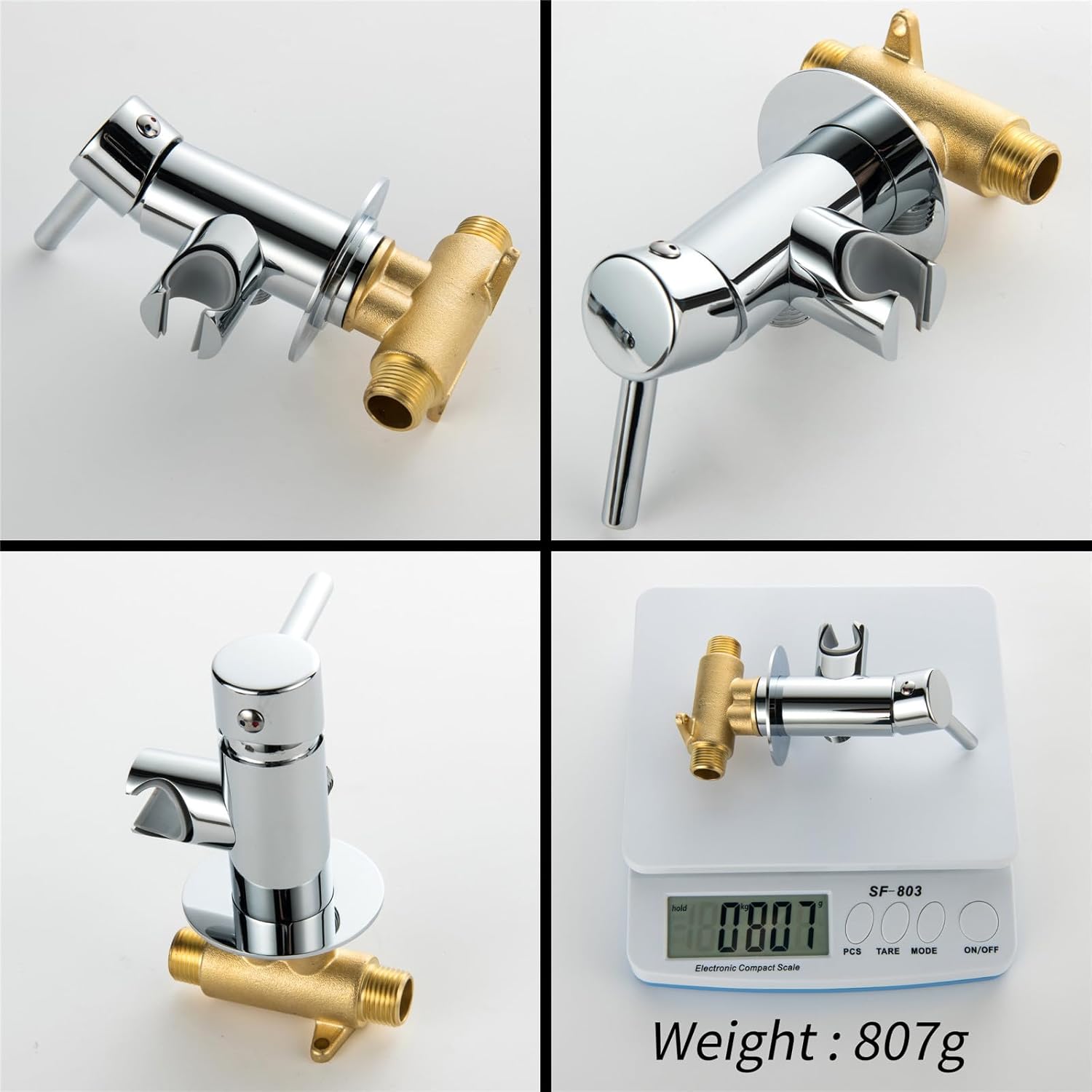 Bidet Sprayer, Douche Spray, Hot and Cold Embedded Jet Spray for Toilet, Brassy Handheld Bidet Sprayer with 1.5m Hose, Circular Toilet Bidet Sprayer for Bathroom and Feminine Wash