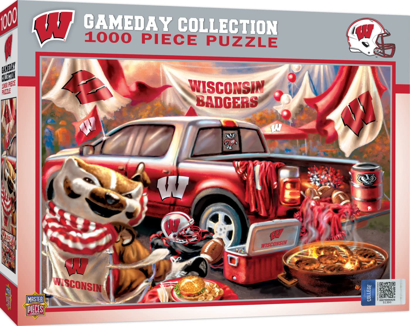 MasterPieces NCAA Gameday Puzzles Collection - Wisconsin NCAA Gameday Collection 1000 Piece Jigsaw Puzzle, 19.25" x 26.75"