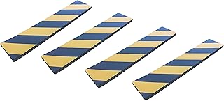 Pare-Chocs en Caoutchouc Mousse Adhésives, pour Protéger Les Portières de Voiture en Les Appliquant aux Murs dans Les Garages, 4 pièces (44x10x1,5cm, Noir Jaune)