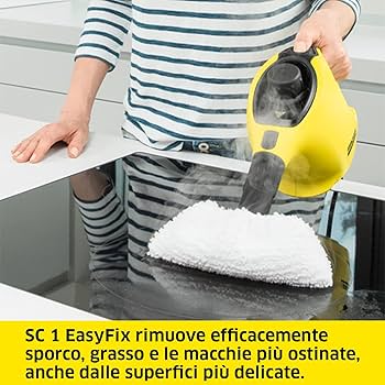 Pulitore A Vapore K&auml;rcher SC 1 EasyFix - 1200W, Serbatoio 200ml, Kit Pavimenti, Pronto In 3 Min