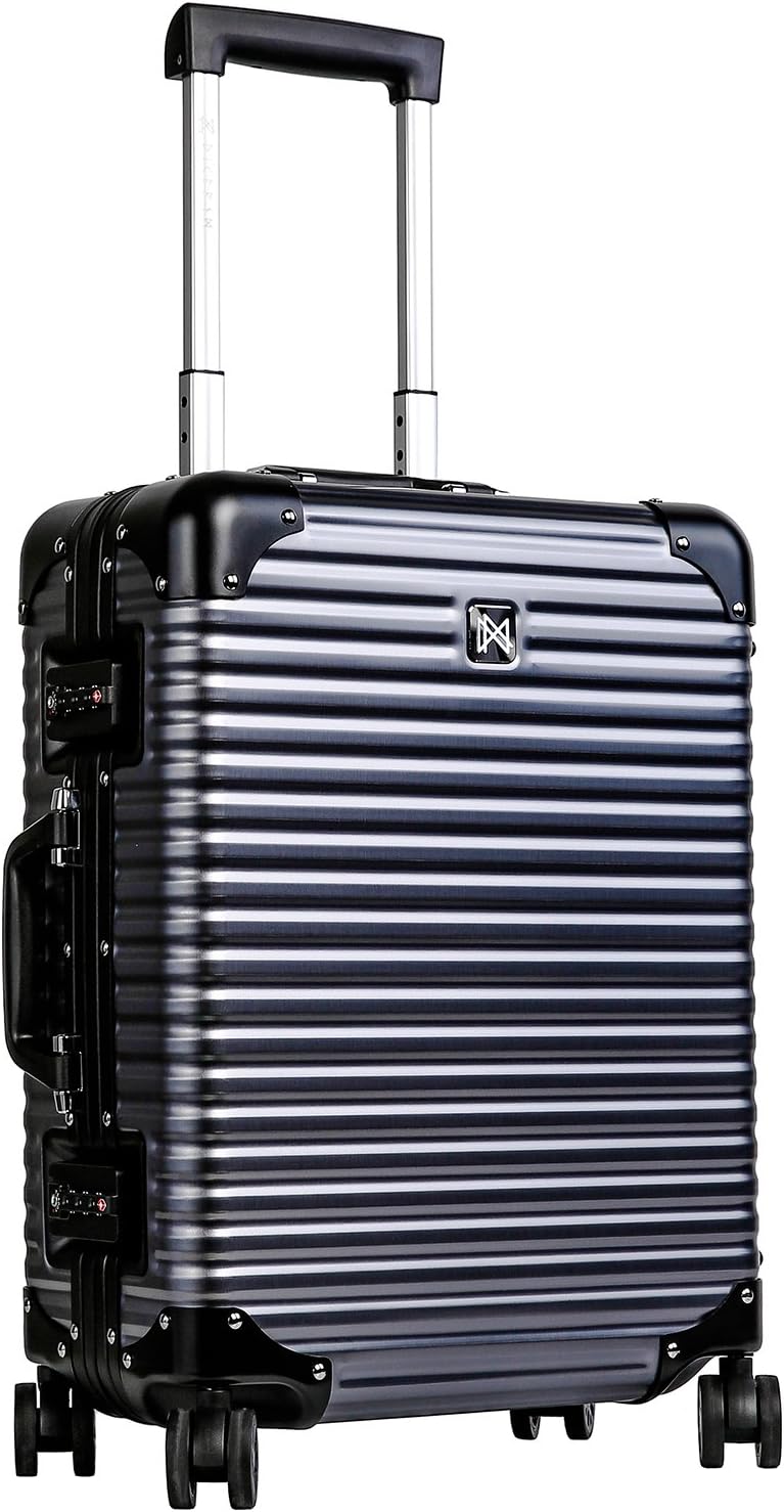 Luggage by LANZZO Aluminum Travel Suitcase Magnesium Alloy with Spinner Wheels Hardshell TSA Lock Approved