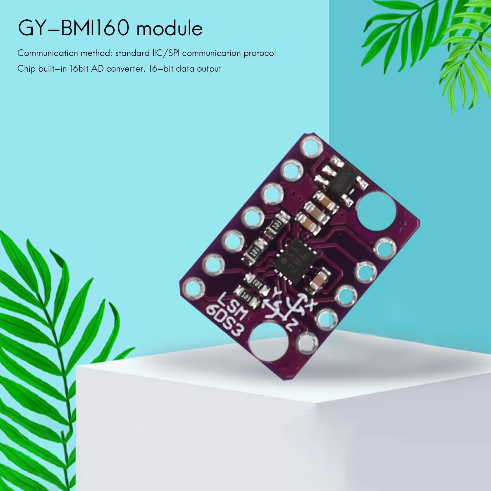 IDOLOVA 2Pcs/LOT BMI160 Latest Accelerometer Gyroscope Module 6 Dof Inertial Measurement Sensors, Purple