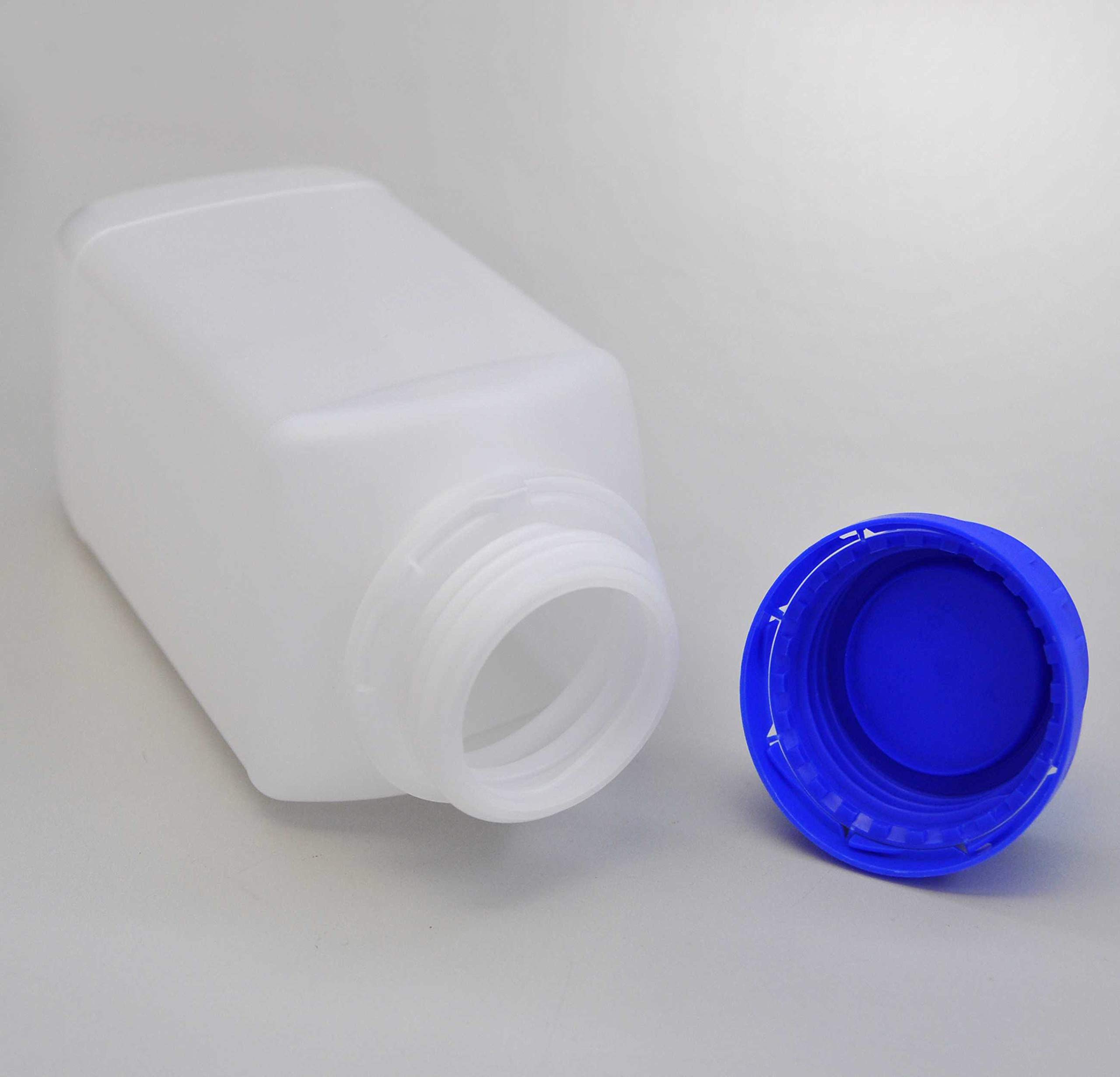 Plasteo® 5 X 1000 Ml Fles Met Brede Hals Schroefsluiting Laboratoriumfles Chemische Fles Geschikt Voor Levensmiddelen Gevaarlijke Stoffen Absoluut Dicht Vaatwasmachinebestendig Bpa Vrije 1350225887