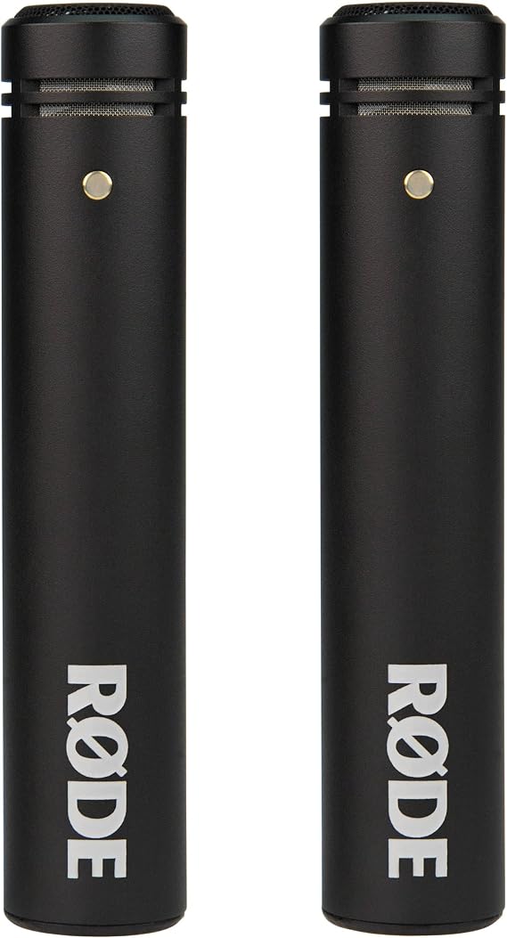 Rode M5-MP Matched Pair Small-Diaphragm Condenser Microphone Bundle with SB20 Stereo Bar, Boom Stand and XLR Cables Drum Overhead, Choir, Orchestra, Acoustic Guitar Studio Recording Kit