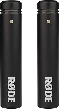 Rode M5-MP Matched Pair Small-Diaphragm Condenser Microphone Bundle with SB20 Stereo Bar, Boom Stand and XLR Cables Drum Overhead, Choir, Orchestra, Acoustic Guitar Studio Recording Kit