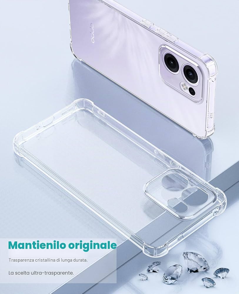 UPLAI Trasparente Cover per OPPO Reno13 F (Reno 13 F) / Reno13 FS, 360° Grado Militare Antiurto Custodia con Protezione Schermo Integrata, Ultra Sottile PC + TPU Stylish Caso. Nero UPLAI Trasparente Cover per OPPO Reno13 F (Reno 13 F) / Reno13 FS, 360° Grado Militare Antiurto Custodia con Protezione Schermo Integrata, Ultra Sottile PC + TPU Stylish Caso. Nero