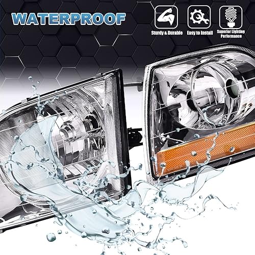 Miniatura 5 de PIT66 Faro delantero, compatible con 98-03 Ford F15004 F150 Heritage97-02 Expedition98-99 F25097 F150, F250 Light Duty (construido después de 796)