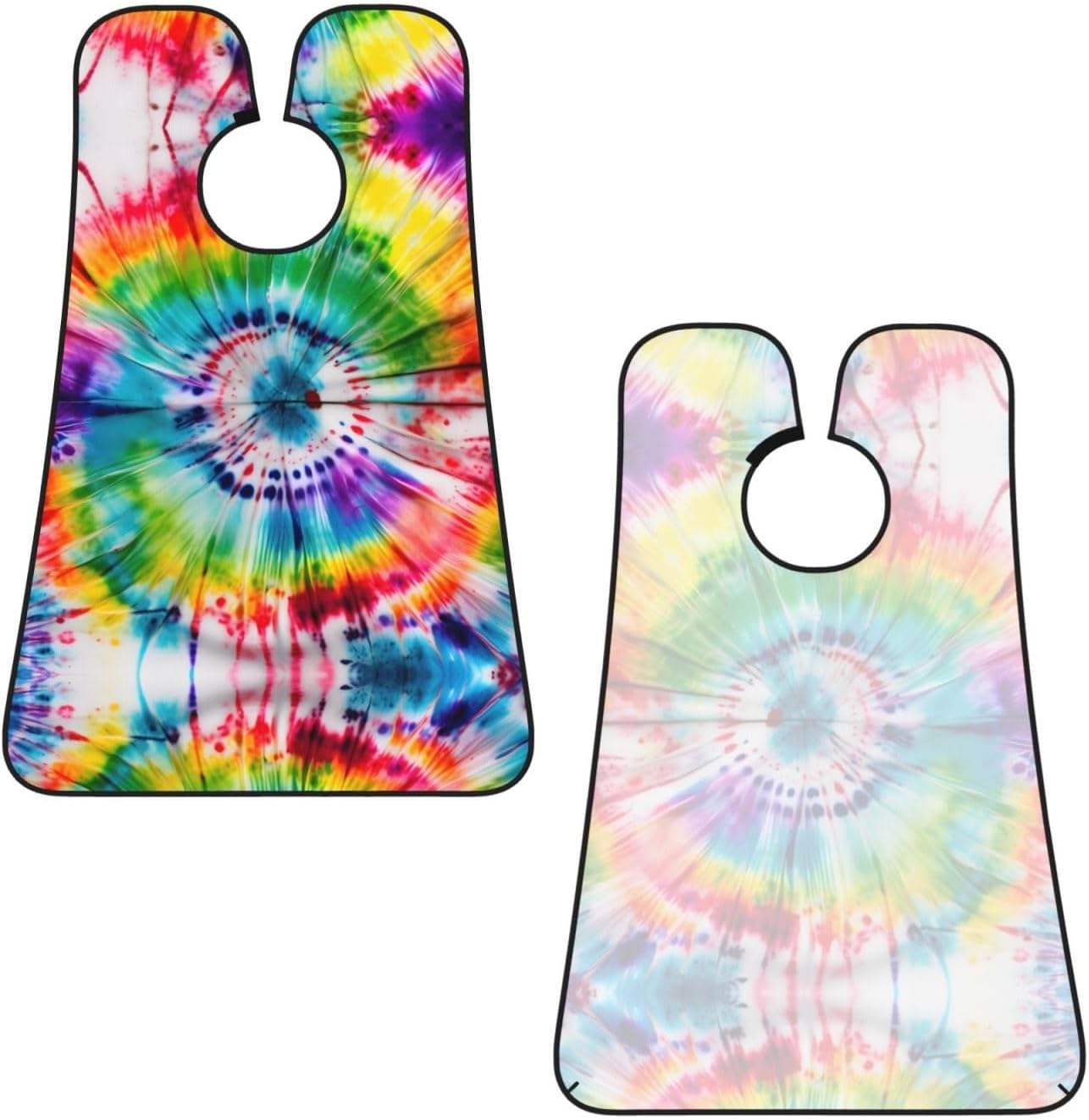Tie Dye Hippies Print Beard Bib Apron For Men, Beard Hair Catcher For Men Shaving Trimming,Beard Cape Cloth