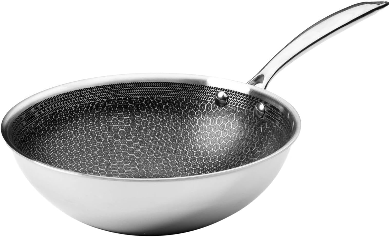 Quick Release Chef's Pan - 9.5-Inch/2.5 Quart Stainless Steel Deep Induction Frying Pan - Kitchen Cookware - Induction Cookware