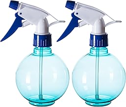 Botella Pulverizador Spray 330 mL Pack de 2 - Hecho en España - Aerosol Bola de Plástico PET Resistente y Reciclable con Boquilla Regulable para Limpieza y Jardinería (Azul)