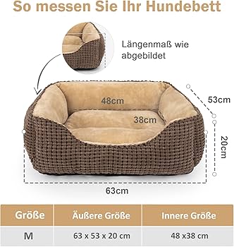 Bedsure Wasbaar hondenbed voor middelgrote honden - schattige