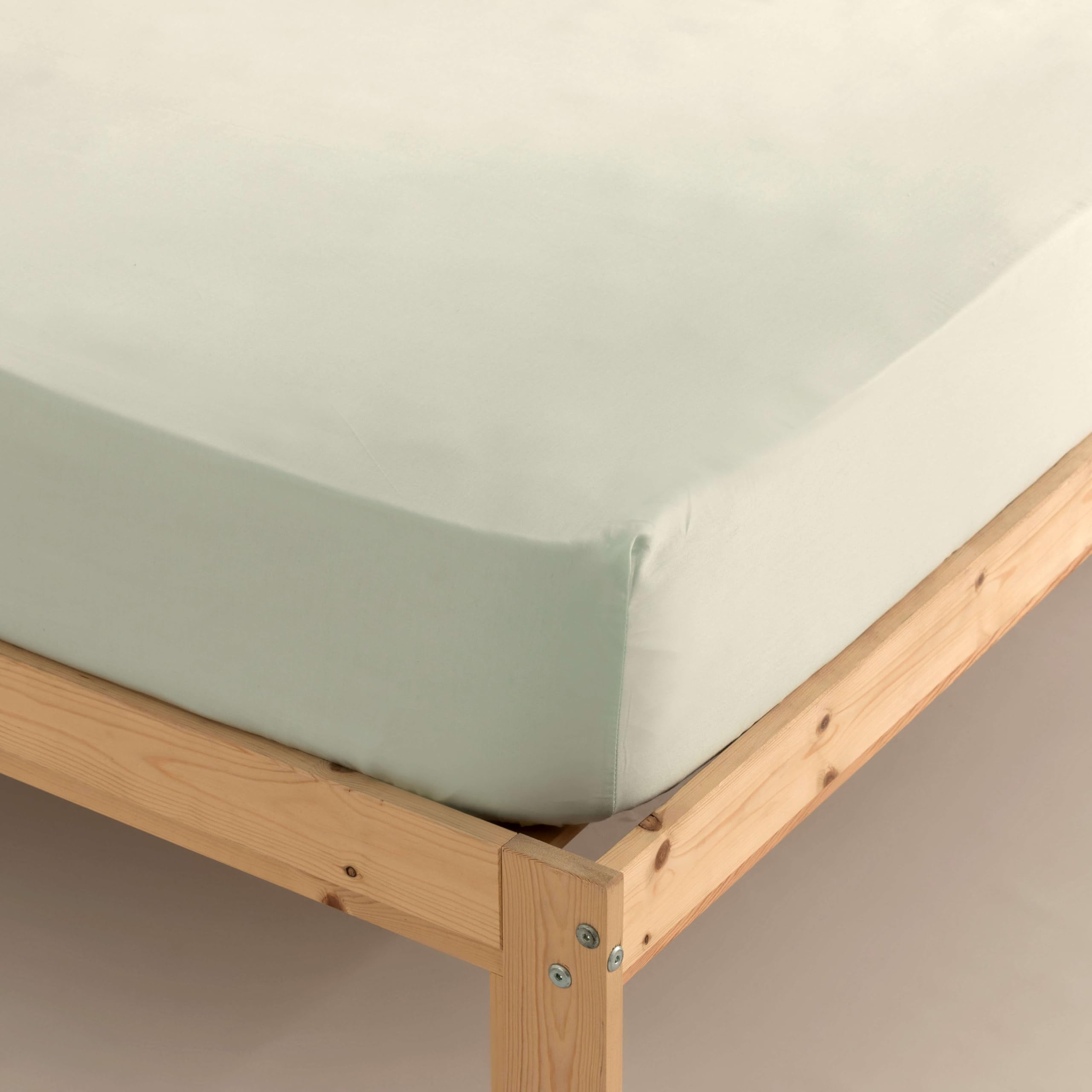 BELUM | Satin Fitted Sheet 100% Cotton 300 Thread Count 90 cm Bed – Product Dimensions: 90 x 200 cm + 35 cm. Model: Mint | Satin Fitted Sheet Extra Soft and Comfortable Touch