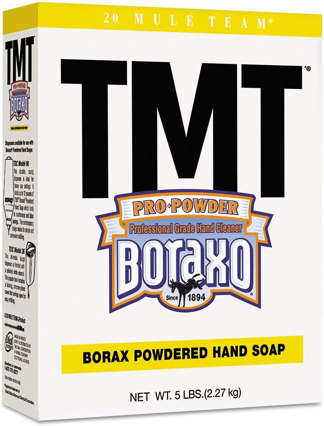 Boraxo - TMT Powdered Hand Soap, Unscented Powder, 5lb Box - 10/Carton