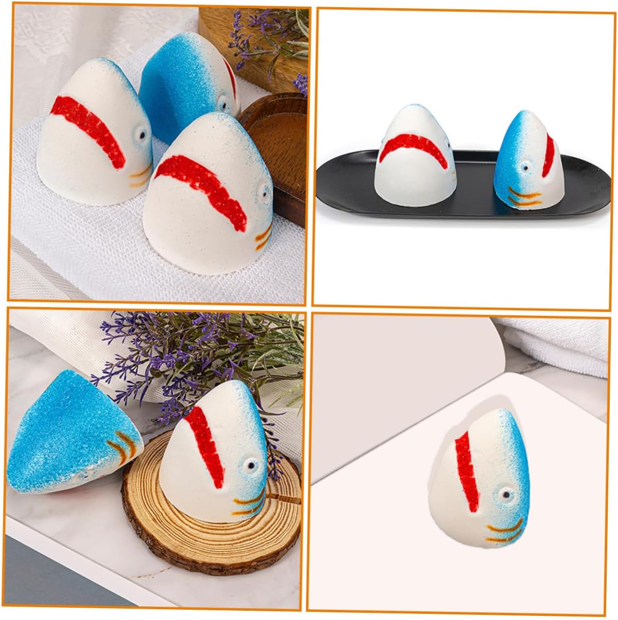 CALLARON 3pcs Shark Bath Salt Essential Oils Aroma Bubble Bath Salt for Boys and Girls Rich Foaming Bathing for Relaxing Showers and Fun Time