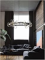 Vista 3 de Lámparas colgantes candelabros LED lámpara moderna de metal transparente con burbujas de vidrio transparente lámpara colgante G9 enchufes lámpara