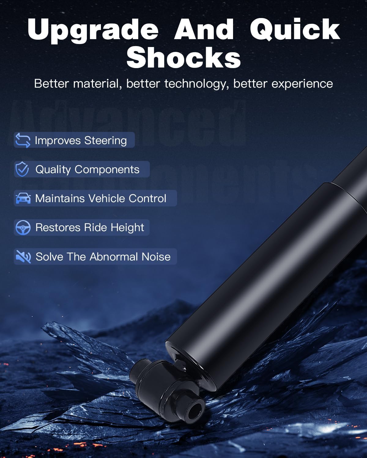 ECCPP shock absorbers shock Struts for 2006-2012 for Ford Fusion,2006 for Lincoln Zephyr,2003-2008 for Mazda 6,2006-2011 for Mercury Milan shock Struts for 344363 Rear Shocks