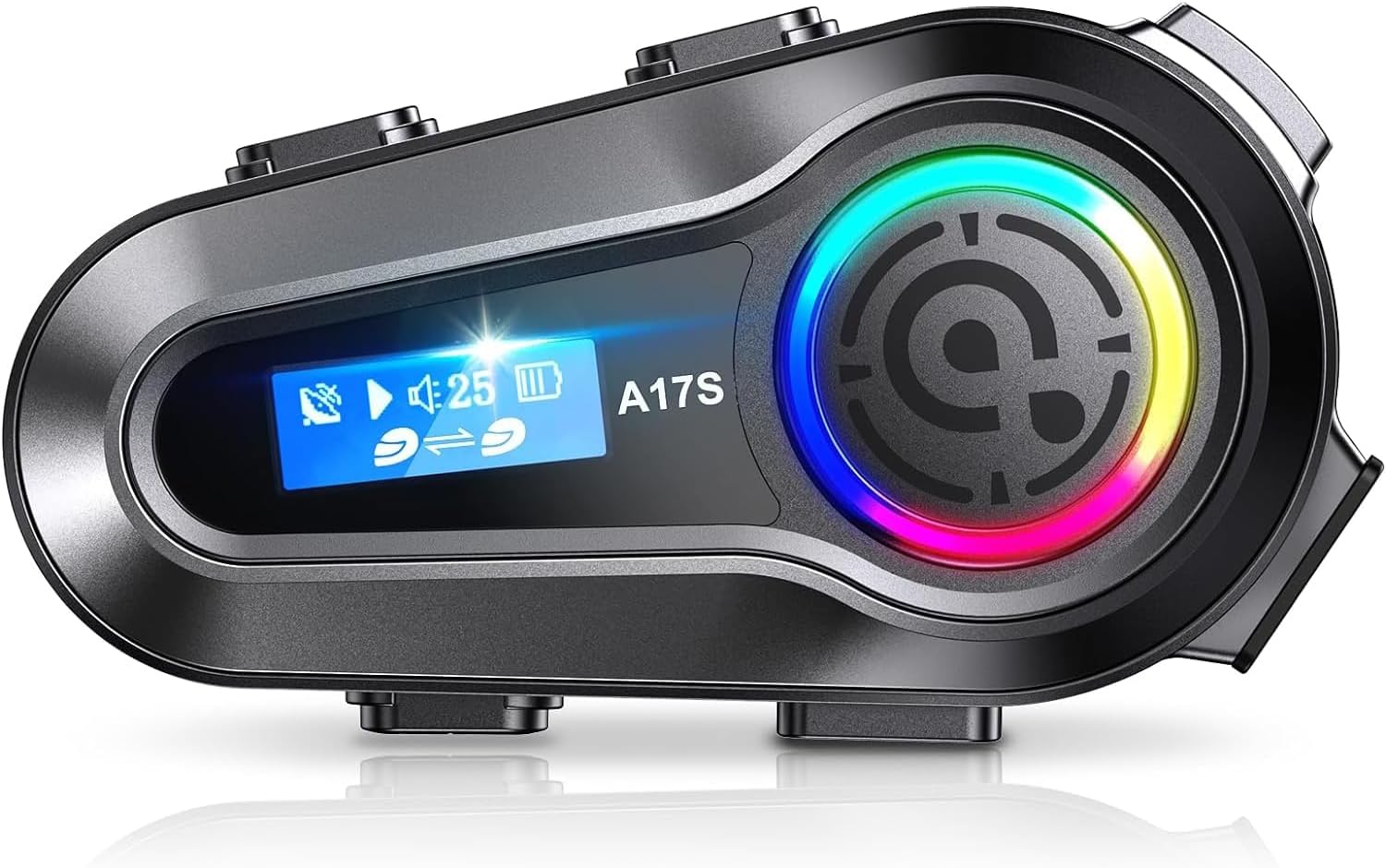 Motorcycle Helmet Bluetooth Headset, 2 Riders Intercom Headphone, Motorcycle Helmet Speakers, with Noise Cancellation & Music Sharing, for Motorcycling Riding Skiing Climbing, Intercom Headset