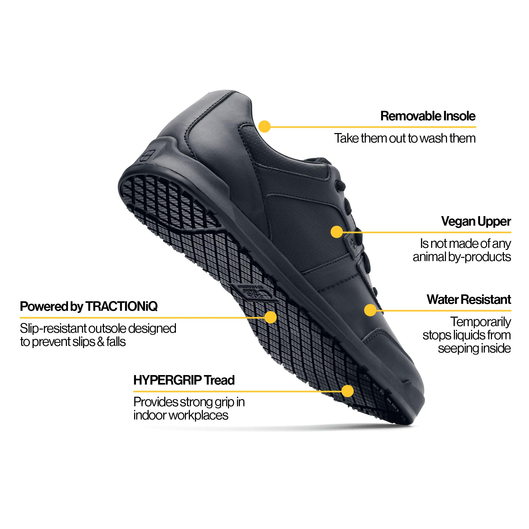 Shoes for Crews Scarpe da Lavoro Freestyle II – Comode, robuste Scarpe Professionali con Suola Antiscivolo, Pelle Morbida, Resistenti all'Acqua – da Uomo