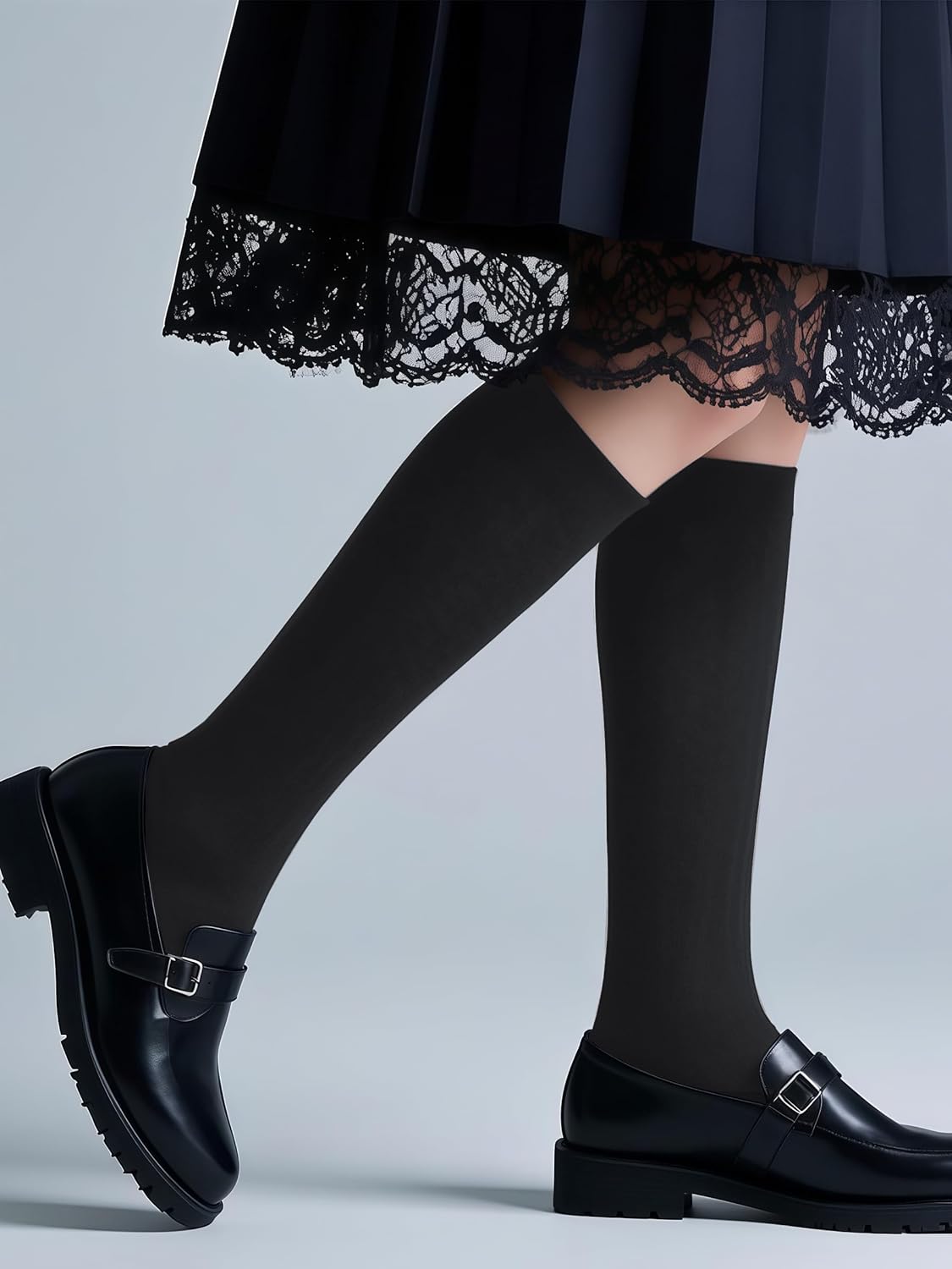 Unisex Girls Kids Youth Soft Knee High Socks 6-12 Years Old Combed Cotton Anti Odor 3 Pack School Uniform - Image 7