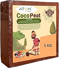 Cocopeat Block 1 Kg for Home Garden Plants | Compressed & Sterilized Coconut Fiber Growing Medium for Seed Germination, Potting Mix, Indoor & Outdoor Gardening & Soil Aeration