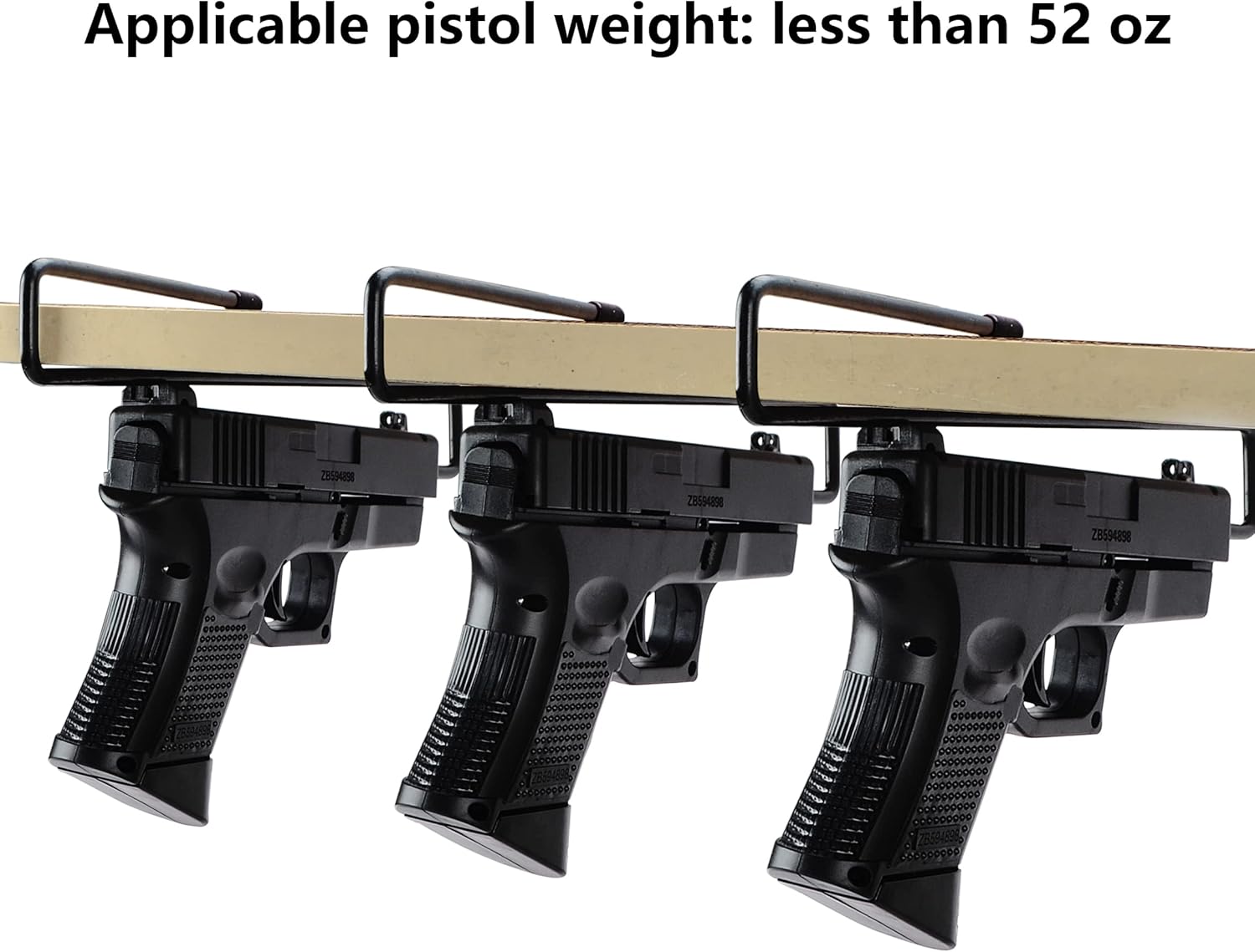 Adoreal 10 PCS Gun Rack, Pistol Rack for Gun Safe Shelf or Stack On Gun Cabinet, Gun Safe Accessory, Handgun Hanger Pistol Organizer for Display, Gifts for Hunters
