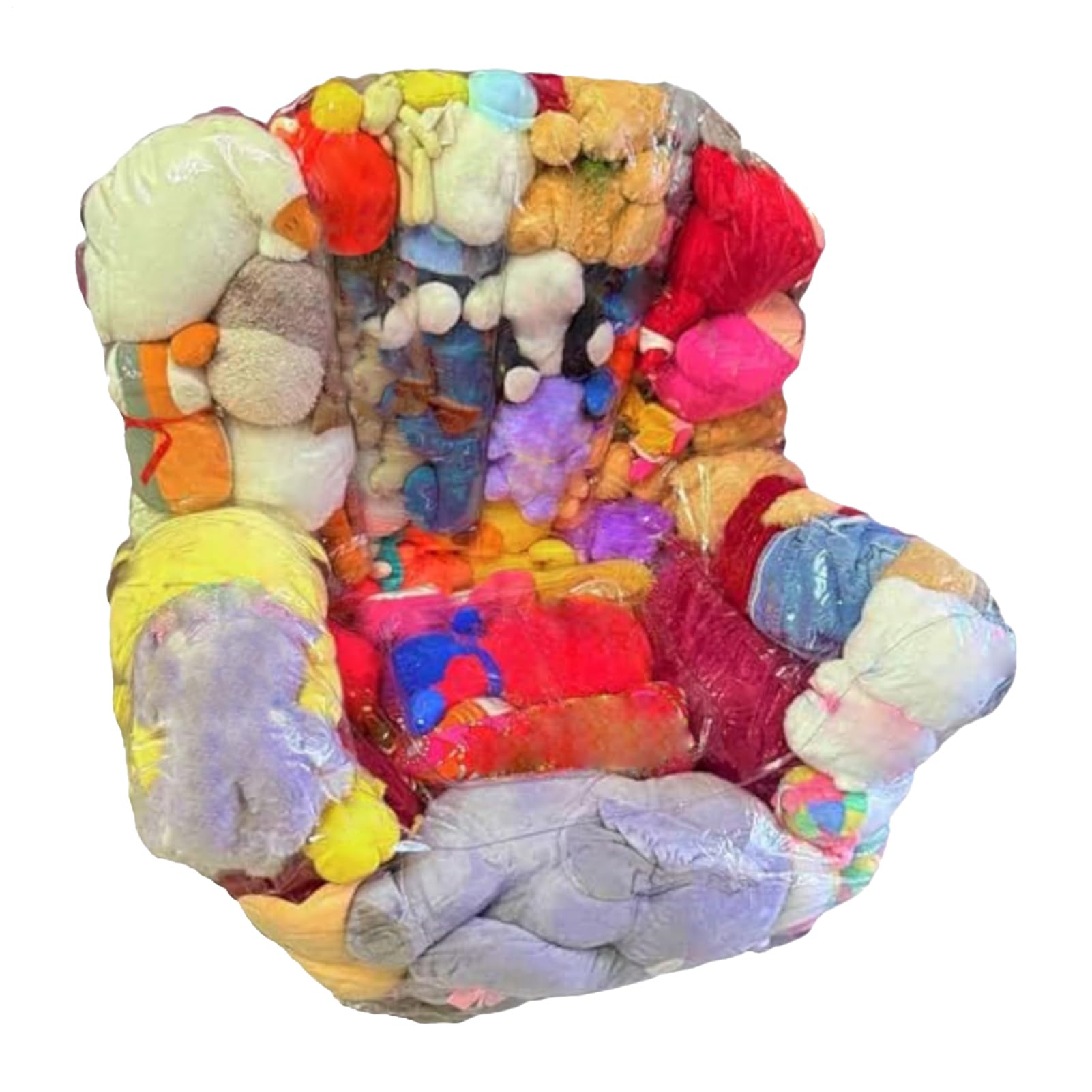 Chaise de rangement pour animaux rembourrés, pouf transparent 2 en 1 - Résistant aux taches - Pour dortoir, chambre à coucher, intérieur, coin lecture, salon