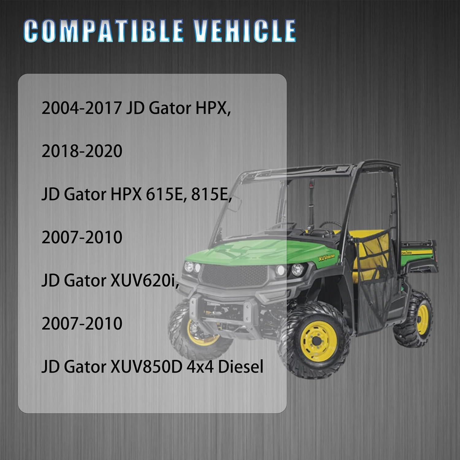 AM137957 AM135372 2Pcs Front Shock Strut absorbers Coil-over Spring adjustable.Compatible with JD Gator 4X2 HPX,4X4 HPX,4X4 Trail HPX,HPX615E,HPX815E,XUV620i XUV850D.