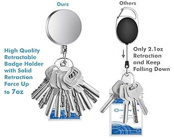 Amazon.com : Selizo Retractable Badge Holder with Keychain