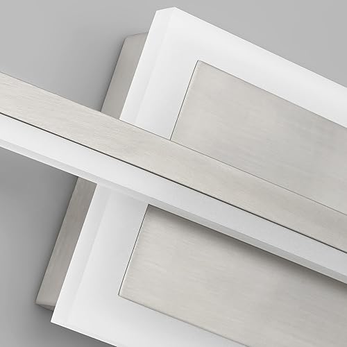 Miniatura 4 de PRESDE Lámpara LED regulable de 32 pulgadas sobre espejo, moderna luz de tocador para baño, barra de iluminación de pared de baño de níquel cepillado