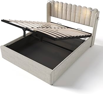 Dolamaní Bed met zachte bekleding, 90 x 200 cm, met hoofdeinde en