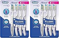 Vista 2 de Oral-B 3D White Luxe 4 paquetes, cepillos de dientes a batería, Suave