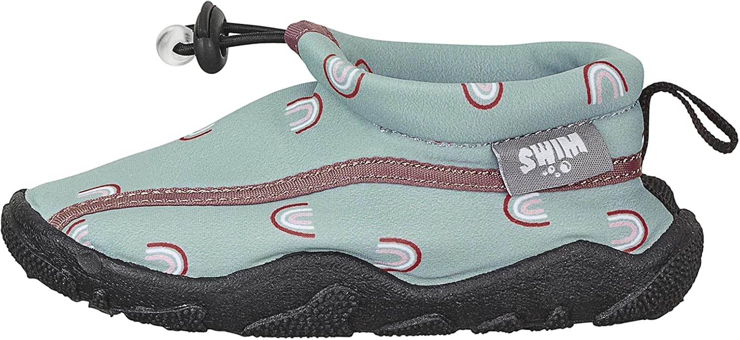 Sterntaler Bathing Shoes Rainbow Print - Children's Aqua Shoes Quick-Drying - Girls Swimming Shoes with Elastic Band and Cord Stopper Comfortable Beach Slippers