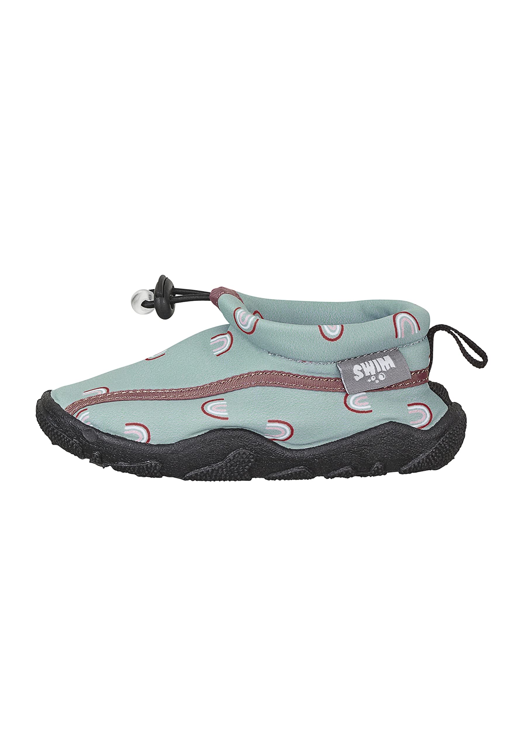 Sterntaler Badeschuhe Regenbogen Print - Kinder Aquaschuhe schnelltrocknend - Mädchen Schwimmschuhe mit Gummiband und Kordelstopper bequeme Strand Slipper