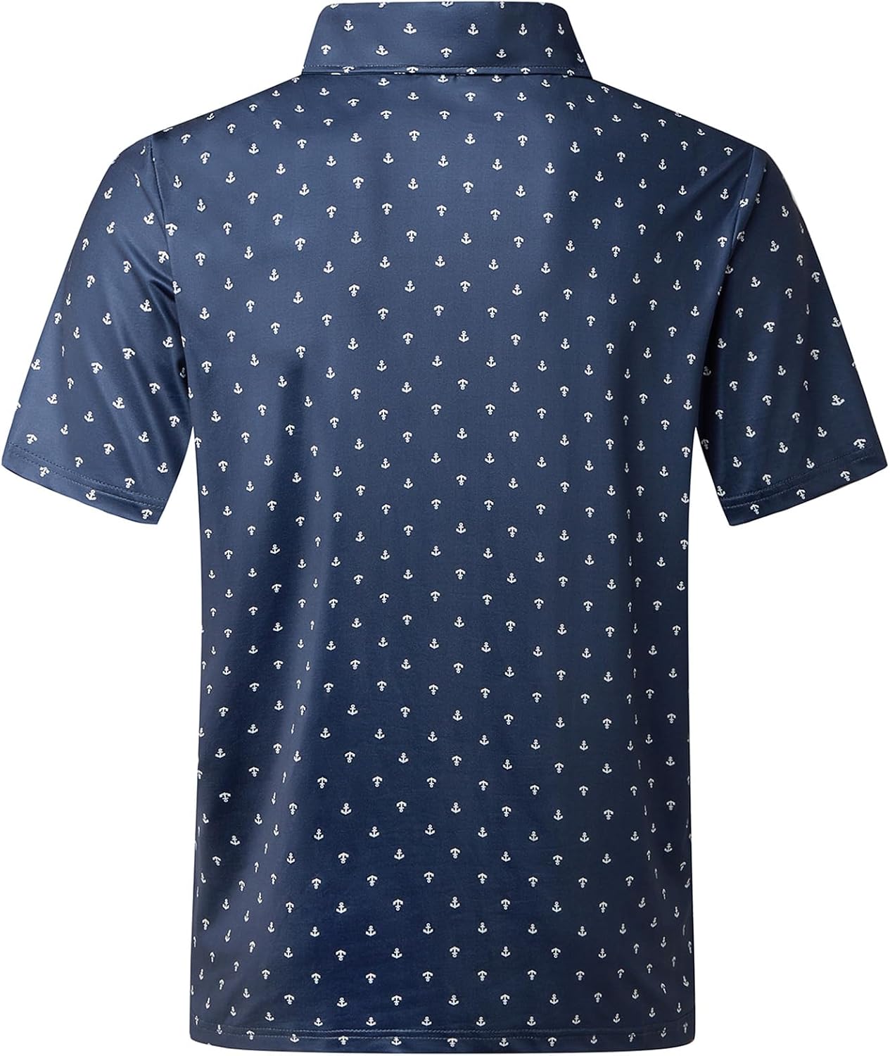 Hardaddy Men's Moisture Wicking Polo Shirts Printed Dry Fit Short Sleeve Collared Golf Shirt - Image 2