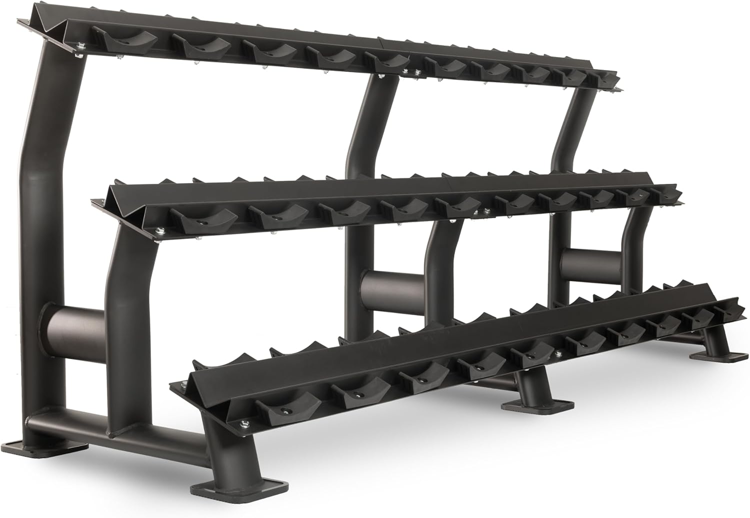XMARK Commercial Dumbbell Rack, Weight Storage Rack, 10 or 15 Dumbbell Pair Storage Options