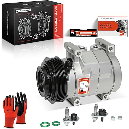 A-Premium Air Conditioner AC Compressor with Clutch Compatible with Jeep Grand Cherokee 2011-2016 & Dodge Charger 2011-2013, Durango 2011-2015, Challenger 2011-2014 & Chrysler 300 2011-2013, 3.0L 3.6L