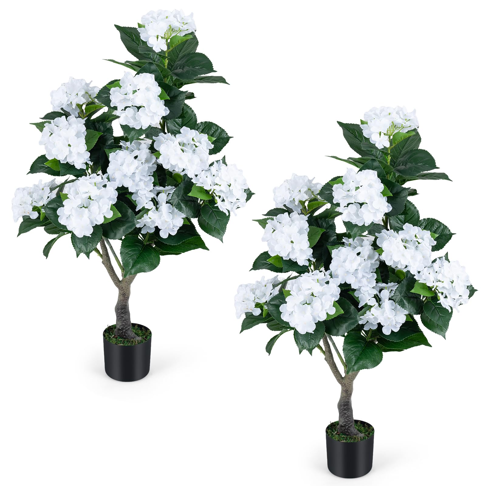 Amazon.com: Goplus Artificial Hydrangea Tree, 2 Pack Fake Floral