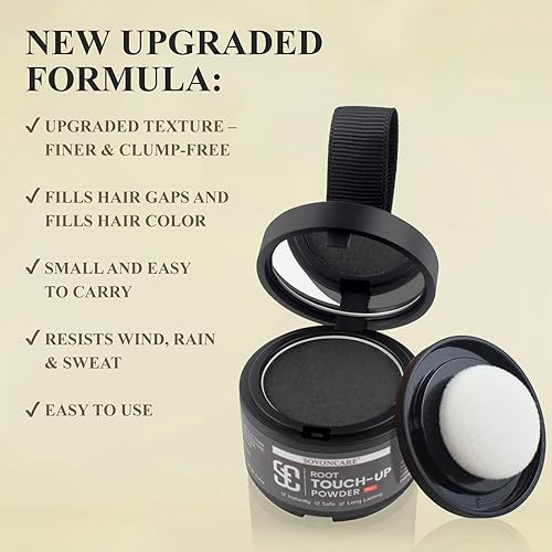 Miniatura 5 de SOVONCARE Polvo de línea capilar húmeda para mujeres y hombres, polvo de retoque de raíces de cabello para cobertura de canas, cabello