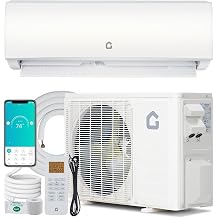 11500 BTU Wifi Enabled Mini Split Air Conditioner &amp; Heater, 17 SEER2 208/230V Inverter Ductless Wall AC Unit with Pre-Charged Condenser, Heat Pump &amp; Installation Kit