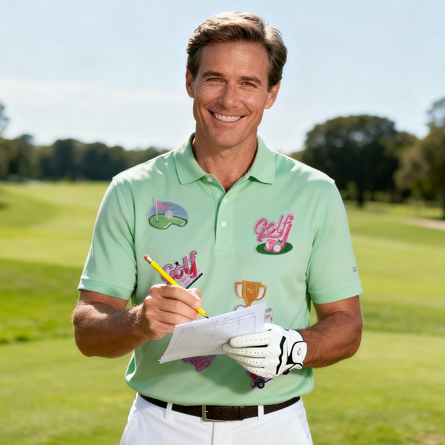 25Pcs Golf Iron on Patches, Suitable for Sportswear, Jerseys, Jeans, Undershirts, Hats and Backpacks