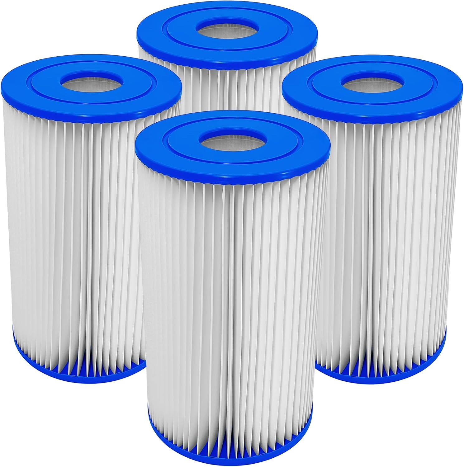 Type A/C Pool Filter Cartridge for Best-Way Type 3 (Type III) in-tex 29000E 59900E Filter Pump (4 Pack)
