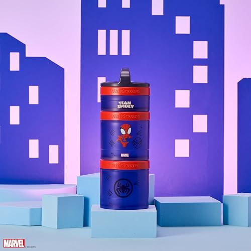 Miniatura 10 de Whiskware - Marvel - Paquete de aperitivos apilables, 2 13 tazas, personaje de Spider-Man