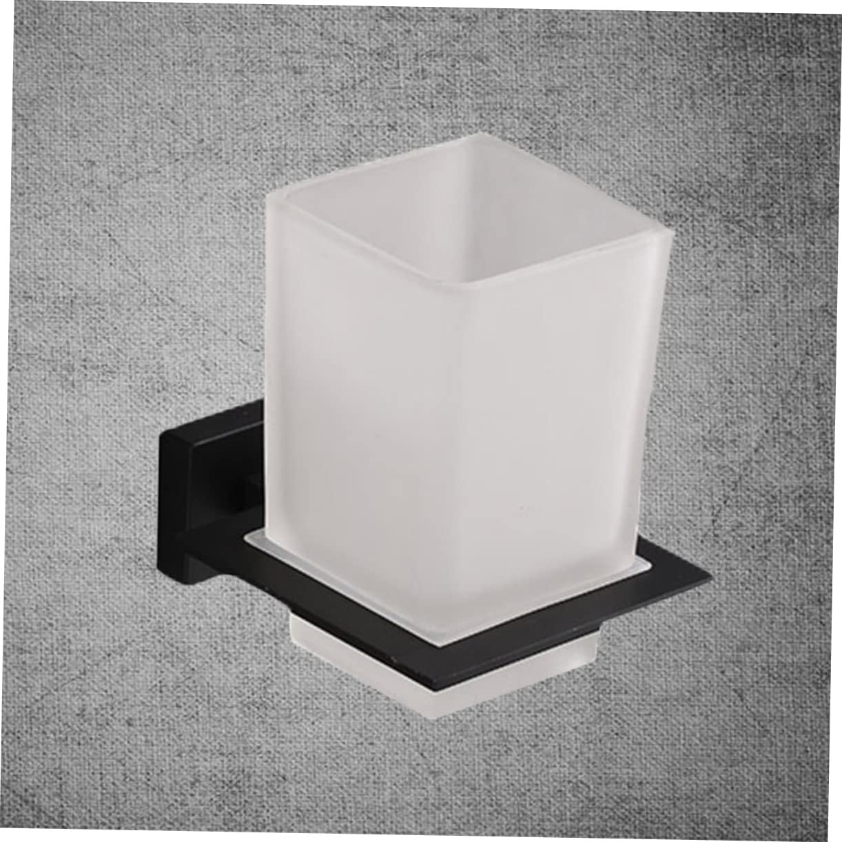Unomor Solid Base Toothbrush Cup Holder Brush Holder Set Non-Slip Square Cup for Toothbrush Toothpaste Bathroom Accessory