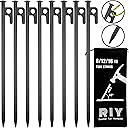 8 Pack Tent Stakes Heavy Duty 12 inch Steel Tent Pegs for Camping Unbreakable and Inflexible