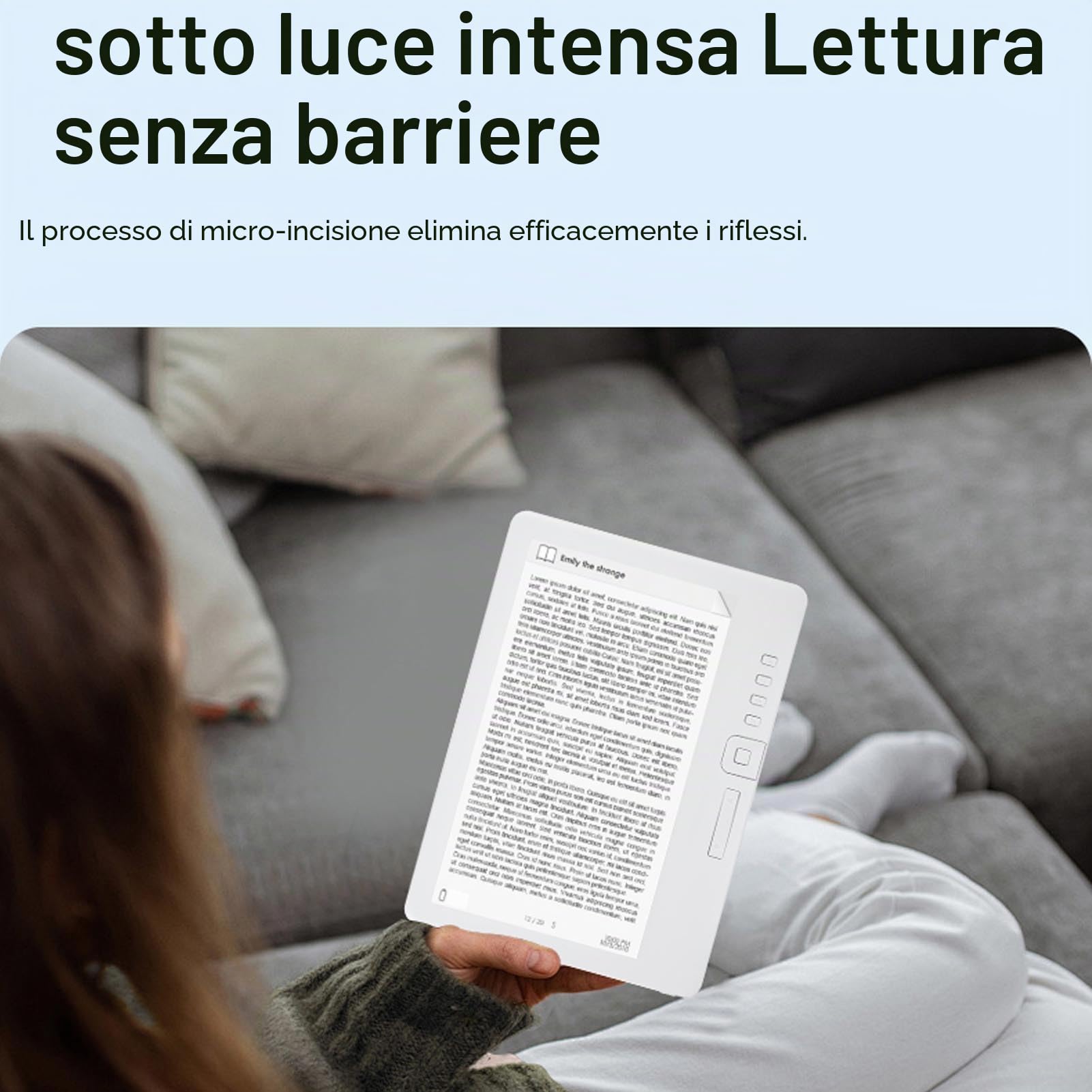 Annadue 7in E Reader con Custodia E Auricolari, Schermo TFT Portatile per Libri PDF TXT, Batteria da 20H, luminosità Regolabile, Lettore di Ebook Multimediale con Protezione dello (8G)