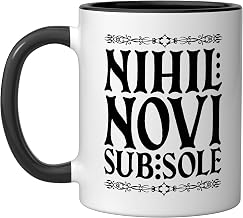 Latin - Nihil novi sub sole Ceramic Mug, Black/White