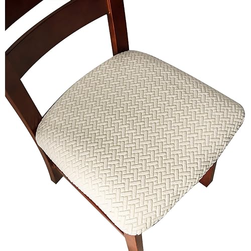 Genina Seat Covers for Dining Room Washable Chair Seat Slipcovers Set of 6