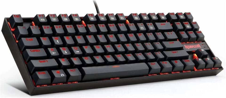 Teclado Gamer Redragon Kumara Red Mecânico ABNT2 Switch Outemu Brown K552-2 PT-Brown, UNICO