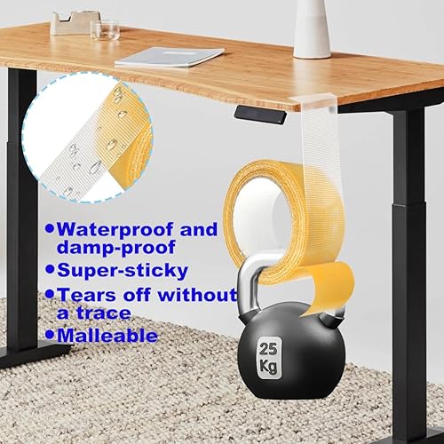 Miniatura 3 de Cinta adhesiva de doble cara, resistente de 2 caras, cinta de tela súper adhesiva de 2 pulgadas x 66 pies